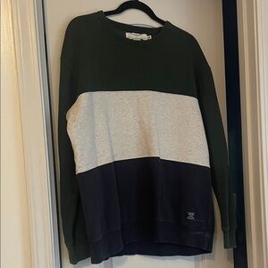 H&M Men's Colorblock Sweater - Dark Green, Light Gray, Navy